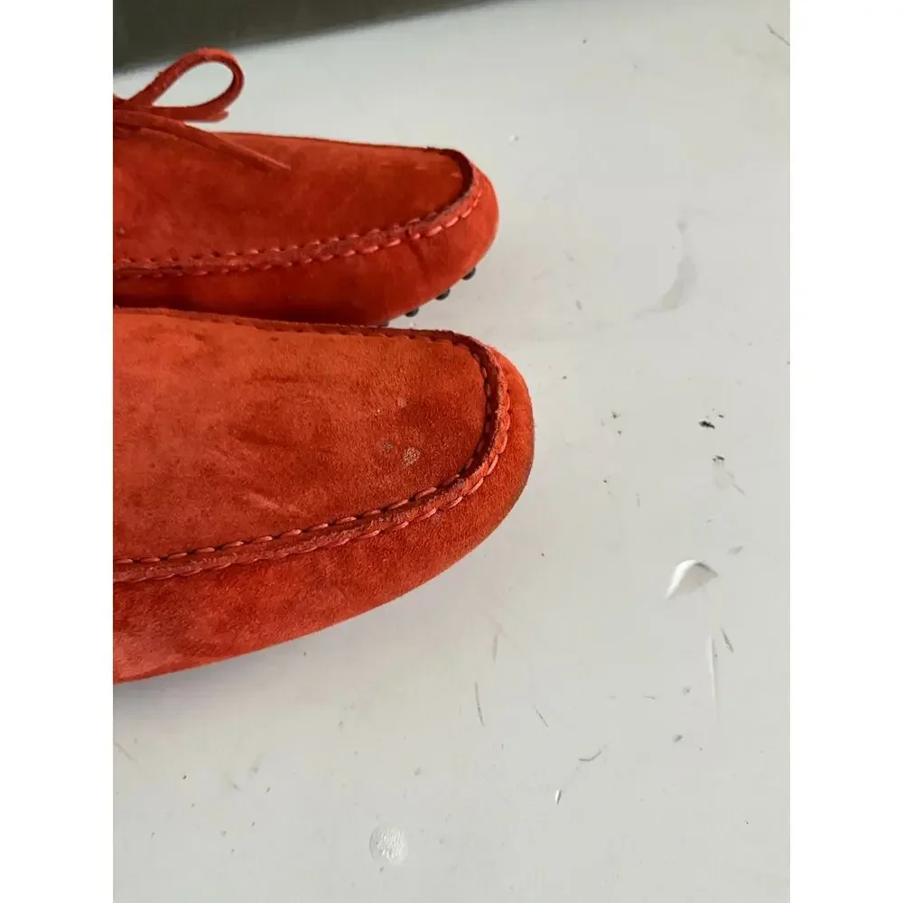 Aurelien SOFTEY SUEDE RED SUEDE DRIVING SHOES